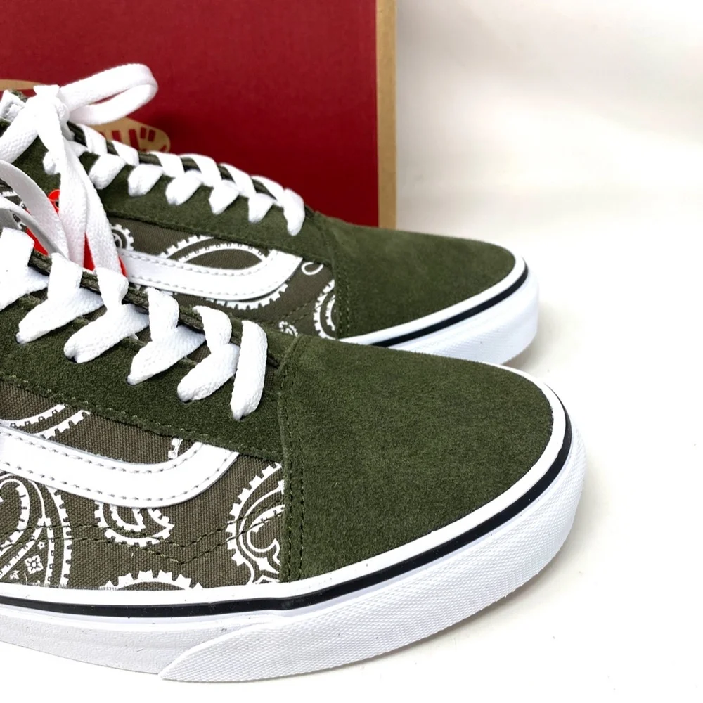 VANS Old Skool Low Top Green Men’s Suede Canvas Skate Sneakers Size VN0A5KRFB0F - Picture 5 of 11
